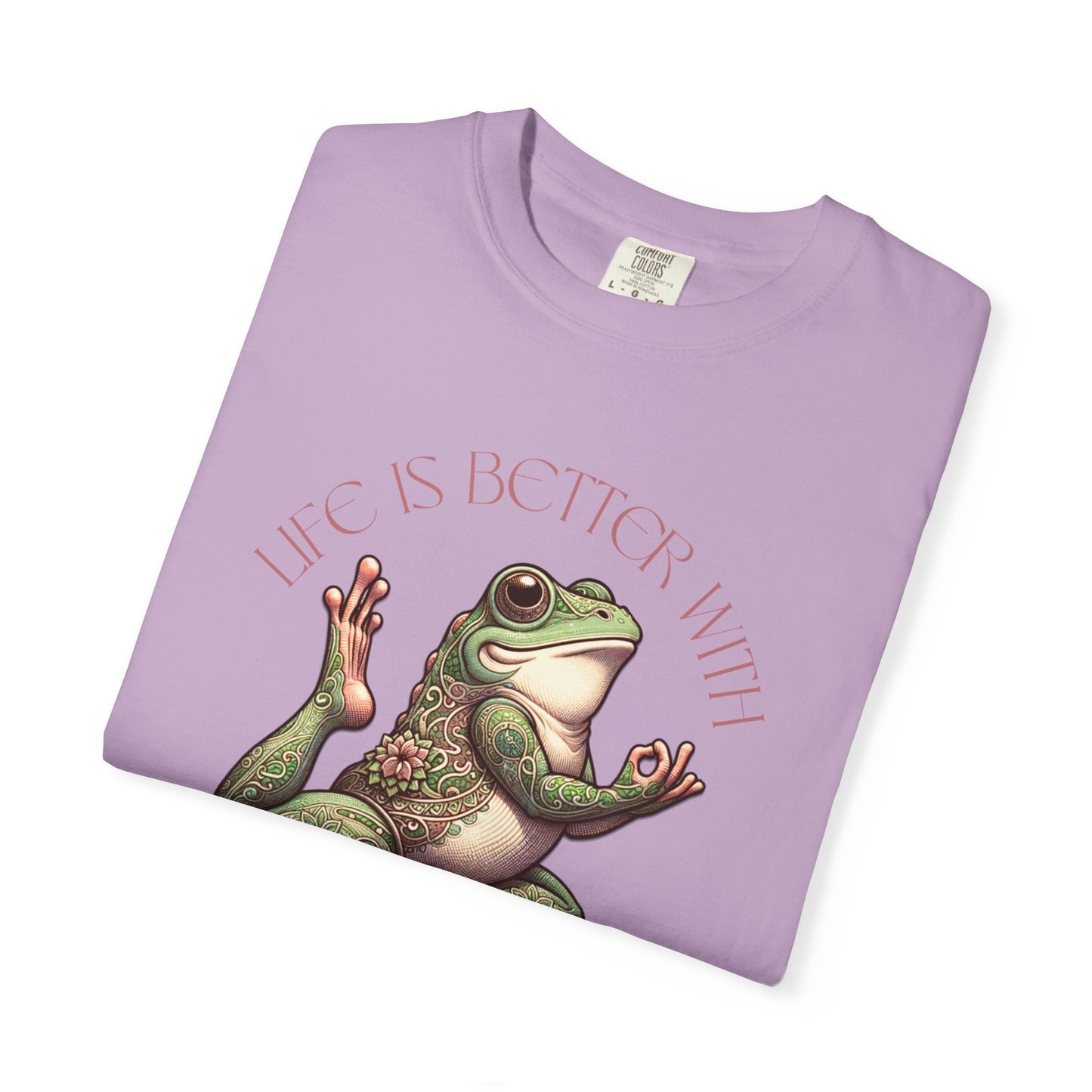 Pink Yoga Frog Life Is Better With Yoga Unisex T-Shirt, Casual Wear, Highlander Fan Gift,