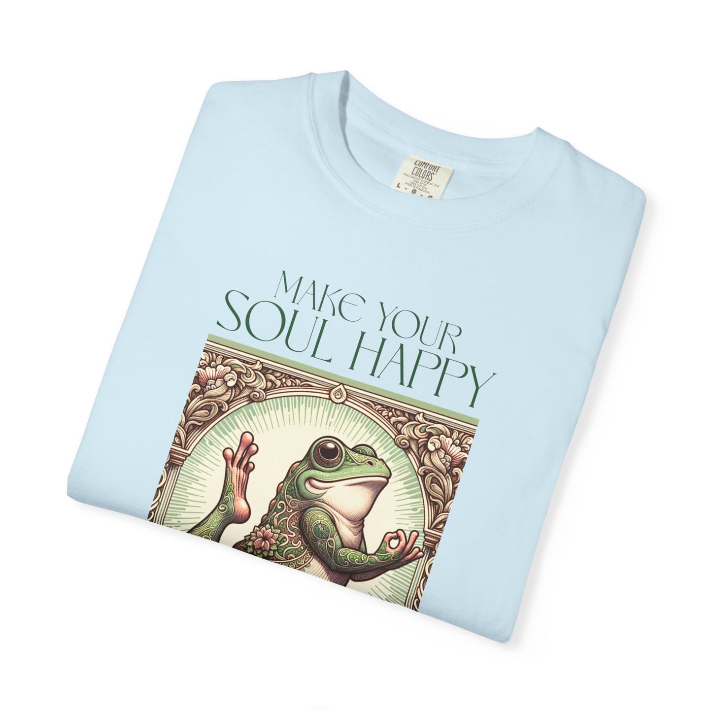 Green Yoga Frog Make Your Soul Happy Unisex T-Shirt, Casual Wear, Highlander Fan Gift,