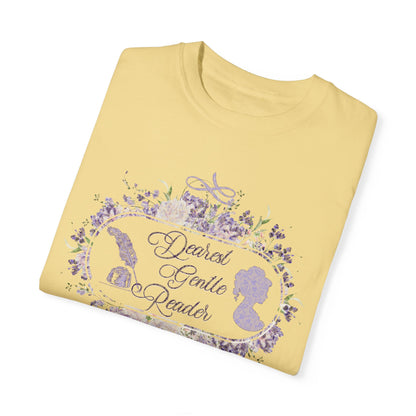 Dearest Gentle Reader Shirt Regency England Ton Society Papers Gift For Bridgerton Fan Historical Drama Romance Reader Gift Bookclub Gift T-Shirt Printify   