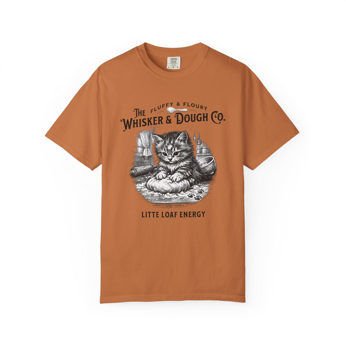 Whisker & Dough Co. Cat Illustration T-shirt | Little Loaf Energy