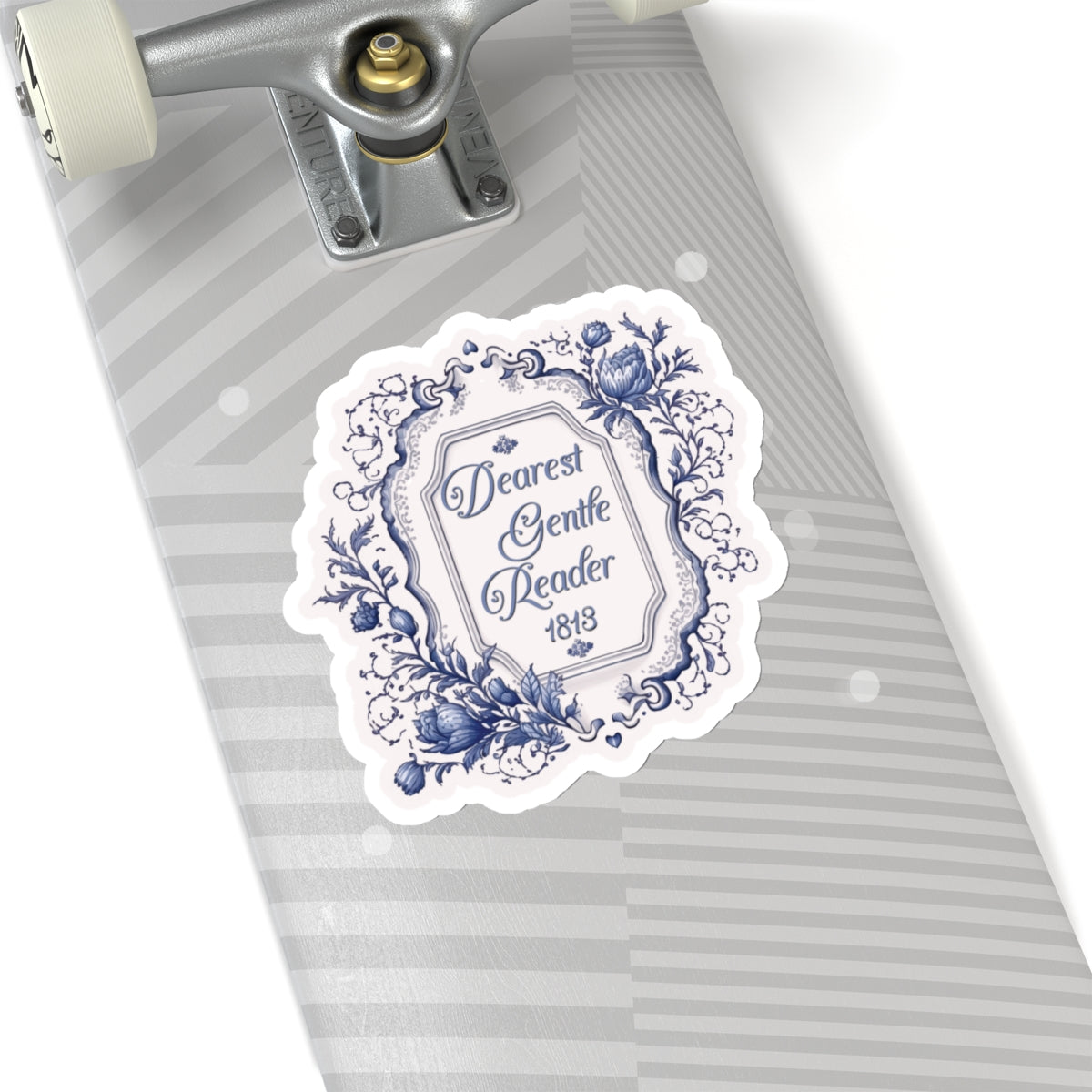 Dearest Gentle Reader Sticker Regency England Ton Society Papers Gift For Bridgerton Fan Historical Drama Romance Reader Gift Bookclub Gift Paper products Printify 6" × 6" White 