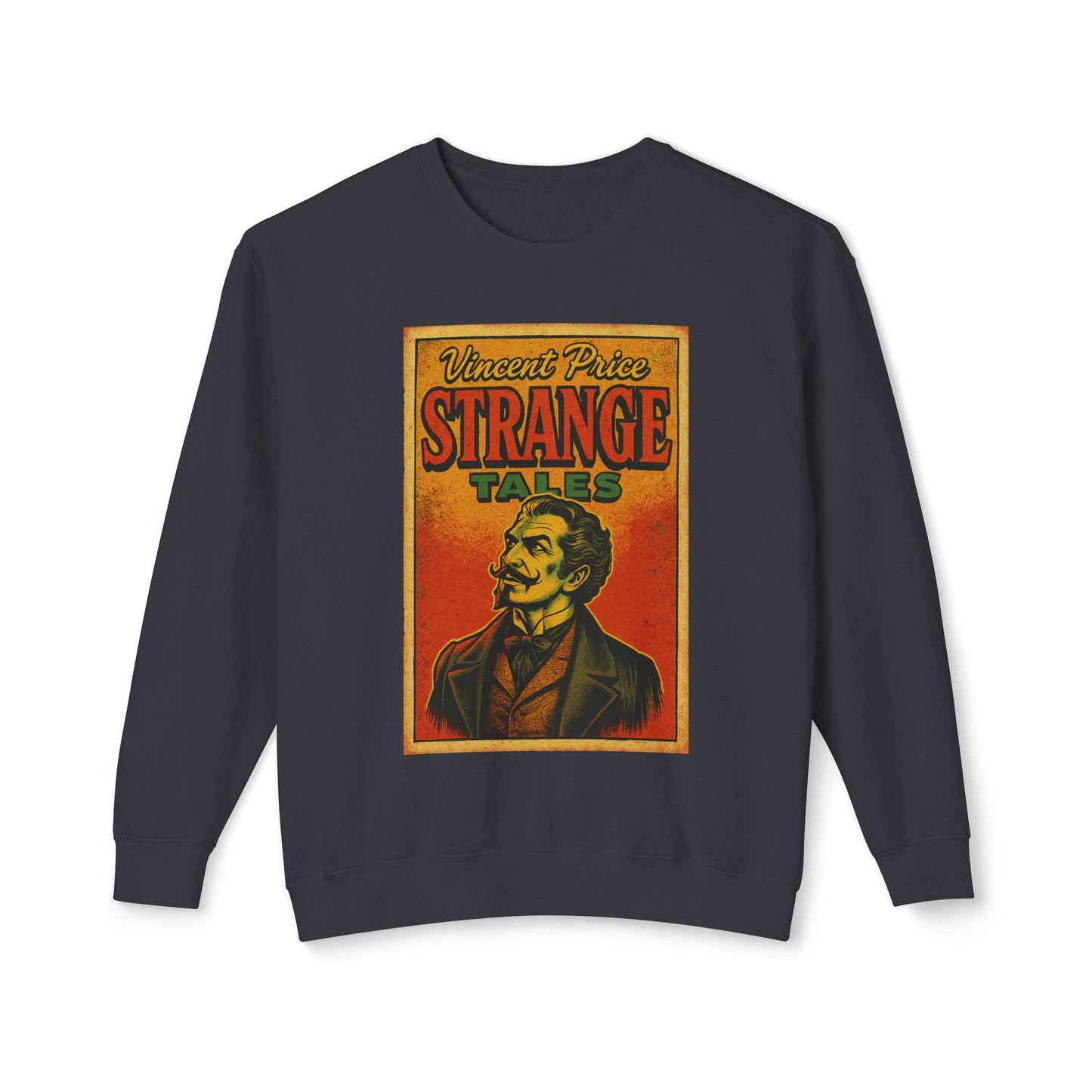 Vincent Price Vintage-Inspired Crewneck Sweatshirt - Perfect Gift for Book Lovers, Halloween, Casual Wear, Literary Enthusiasts, Cozy Layer Sweatshirt Printify Black S