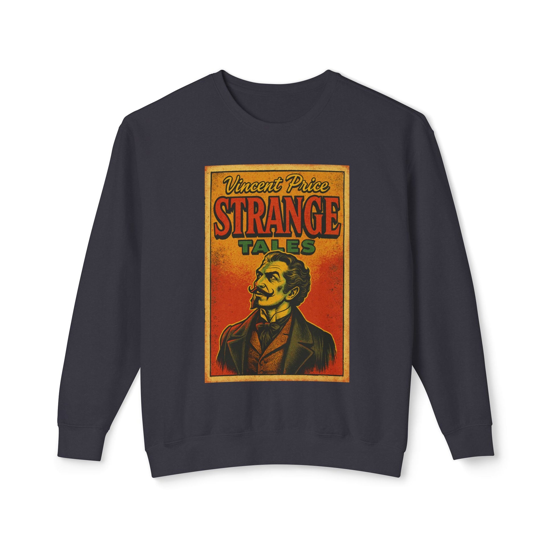 Vincent Price Vintage-Inspired Crewneck Sweatshirt - Perfect Gift for Book Lovers, Halloween, Casual Wear, Literary Enthusiasts, Cozy Layer Sweatshirt Printify Black S