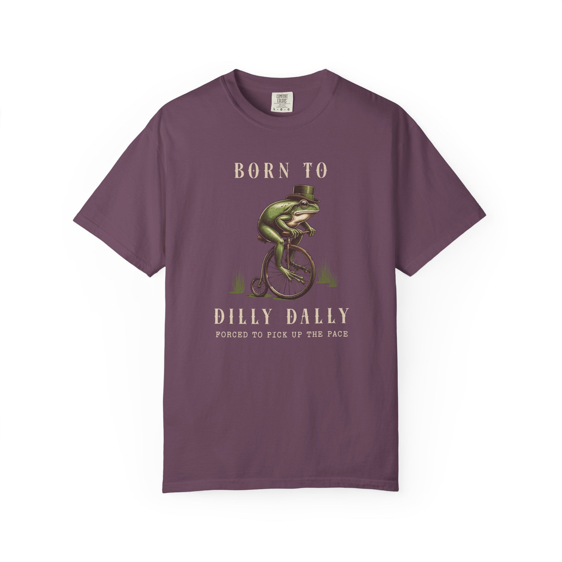 Dilly Dally Frog T-Shirt Retro Vibes Froggy Meme Shirt Vintage Frog And Toad Aesthetic Frog Lover Gift For Her Birthday Viral Trendy Shirt T-Shirt Printify Berry S
