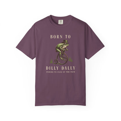 Dilly Dally Frog T-Shirt Retro Vibes Froggy Meme Shirt Vintage Frog And Toad Aesthetic Frog Lover Gift For Her Birthday Viral Trendy Shirt T-Shirt Printify Berry S