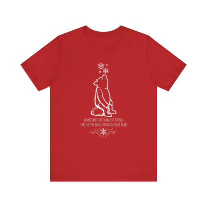 Winnie The Pooh Christmas Shirt, Pooh Bear Holiday T-Shirt, Family Matching Christmas Vacation Tshirts, A.A. Milne Shirt,  Book Lover Gifts T-Shirt Printify Red XS 