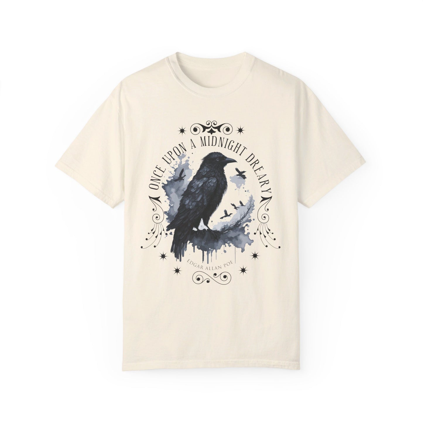 Edgar Allan Poe Shirt, The Raven Nevermore Poet, Poetry Lover Tee, Book, Reading Lover Shirt, Gothic, Light Academia Gifts, Comfort Colours T-Shirt Printify Ivory S 