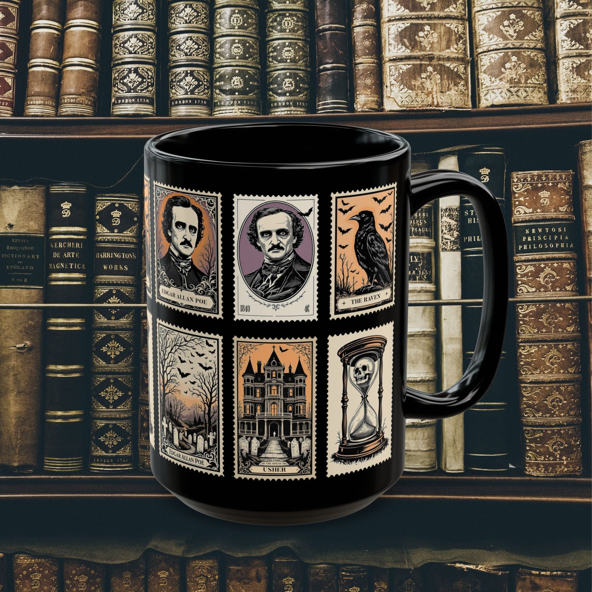 Edgar Allan Poe Mug Gothic Literary Gift For Book Lover Dark Academia Macabre Fall Coffee Cup Halloween Poetember Party Gift For Bookclub Mug Printify