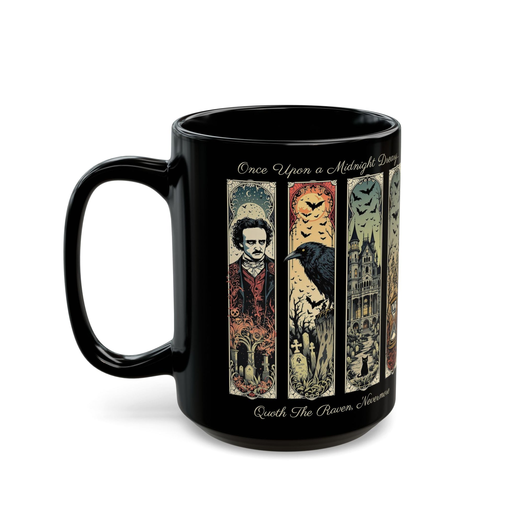 Edgar Allan Poe Mug Gothic Literary Gift For Book Lover Dark Academia Macabre Fall Coffee Cup Halloween Poetember Party Gift For Bookclub Mug Printify