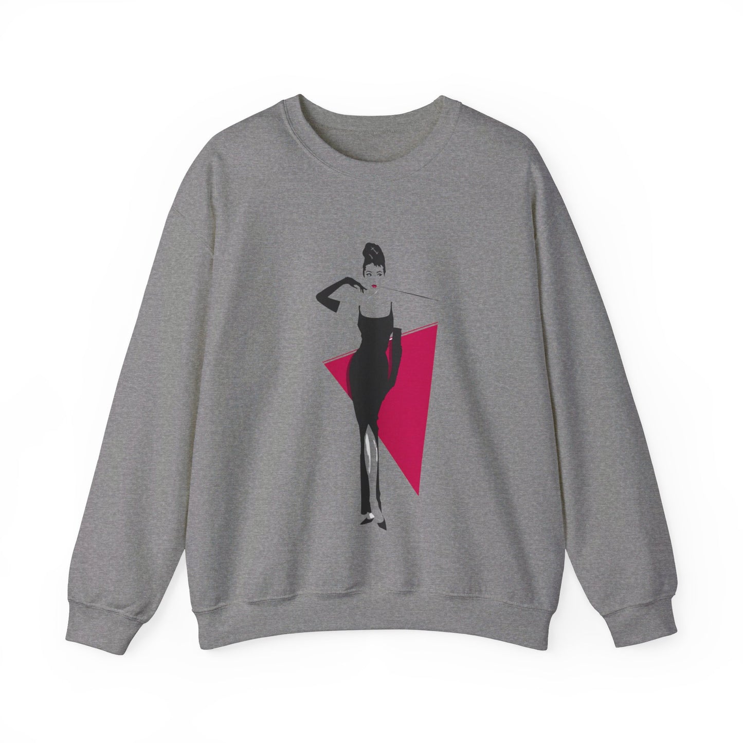 Breakfast at Tiffany's T & Co Sweatshirt , Classic Audrey Crew, Girls Brunching Weekend Sweater, Women's Shirt, Truman Capote Fan Gift Sweatshirt Printify S Graphite Heather 