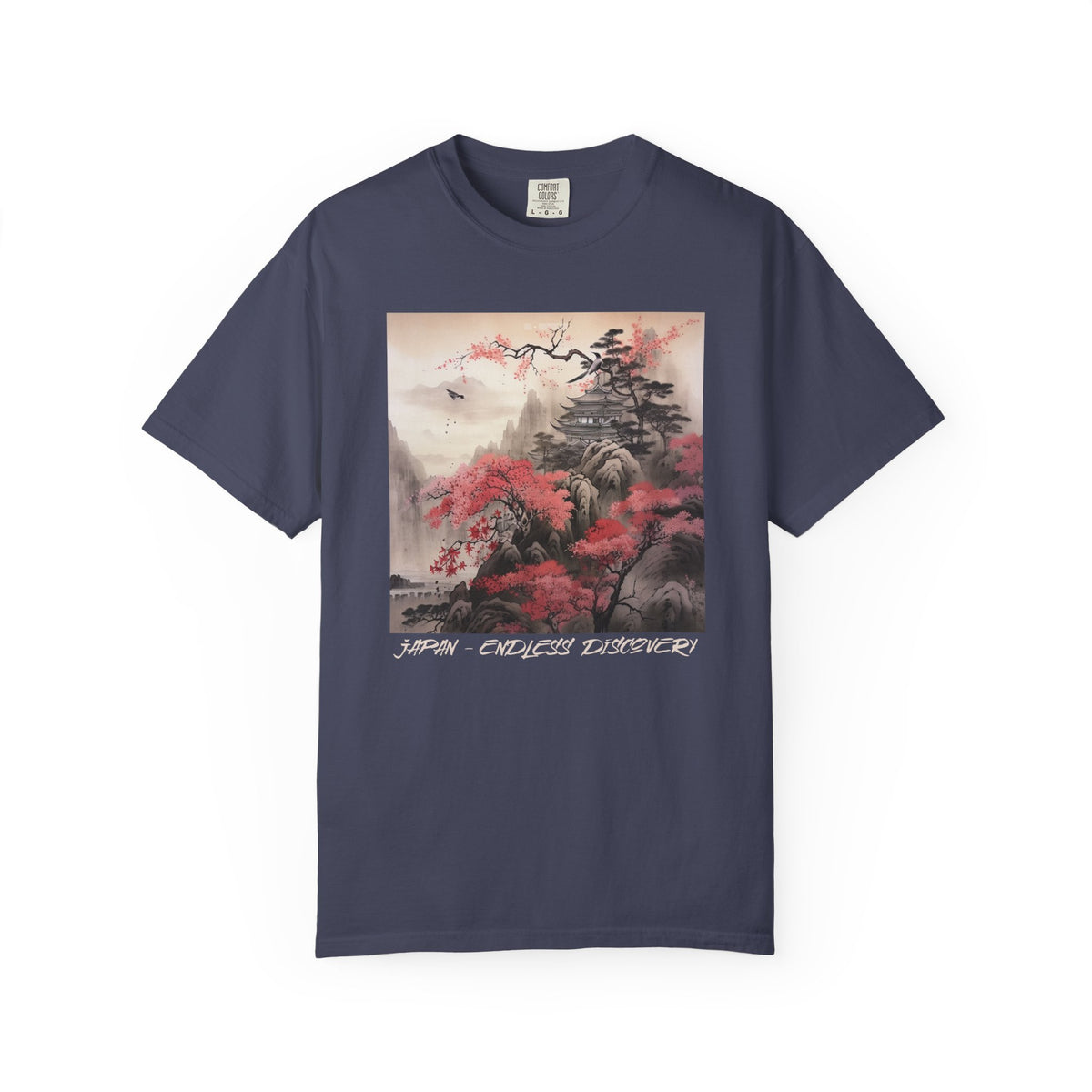 Japanese Mountain T-Shirt Pretty Sumi-e Style Japan Landscape Ink Painting Gift For Her Japanese Vacation Vintage Japanese Aesthetic Tee