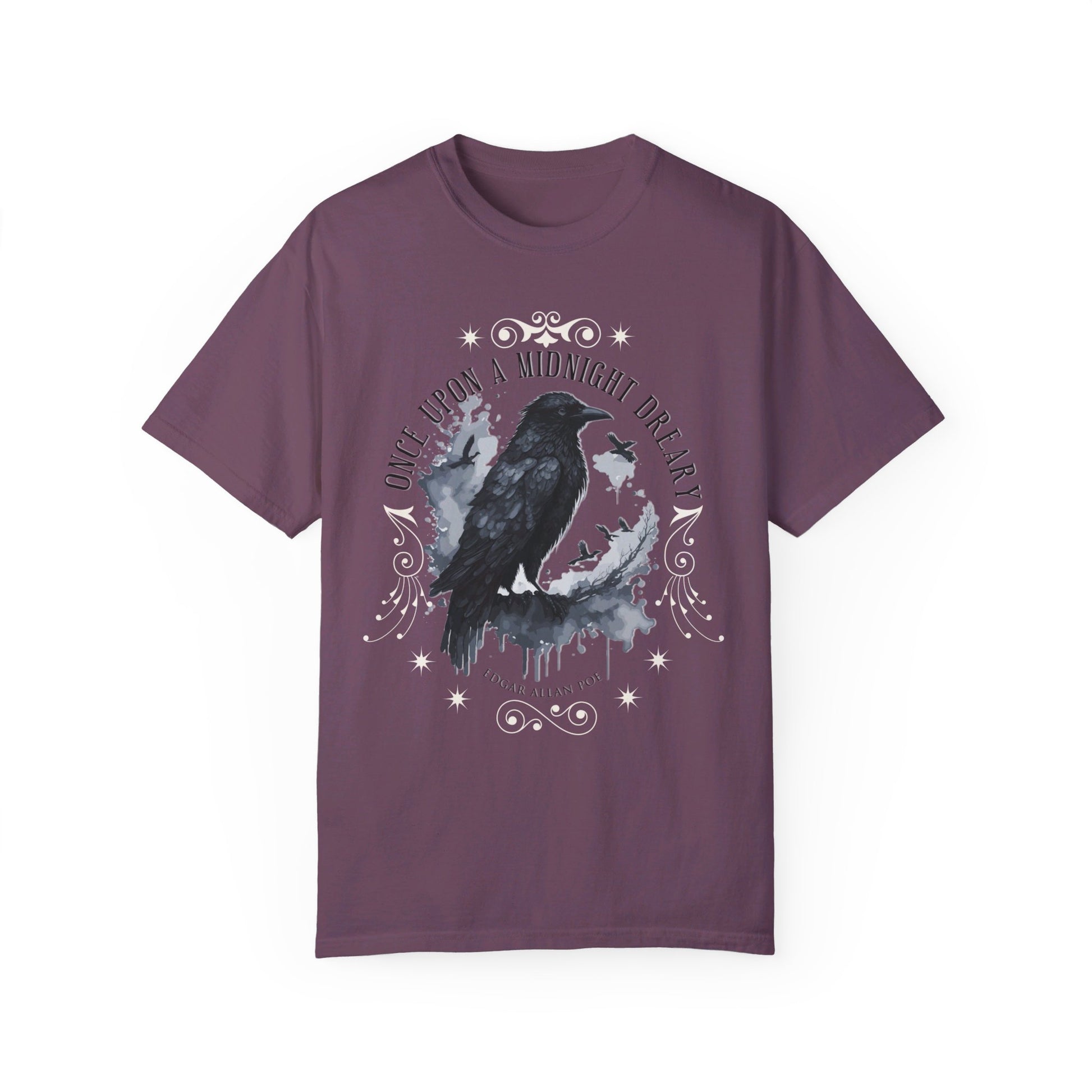 Edgar Allan Poe Shirt, The Raven Nevermore Poet, Poetry Lover Tee, Book, Reading Lover Shirt, Gothic, Light Academia Gifts, Comfort Colours T-Shirt Printify Berry S 