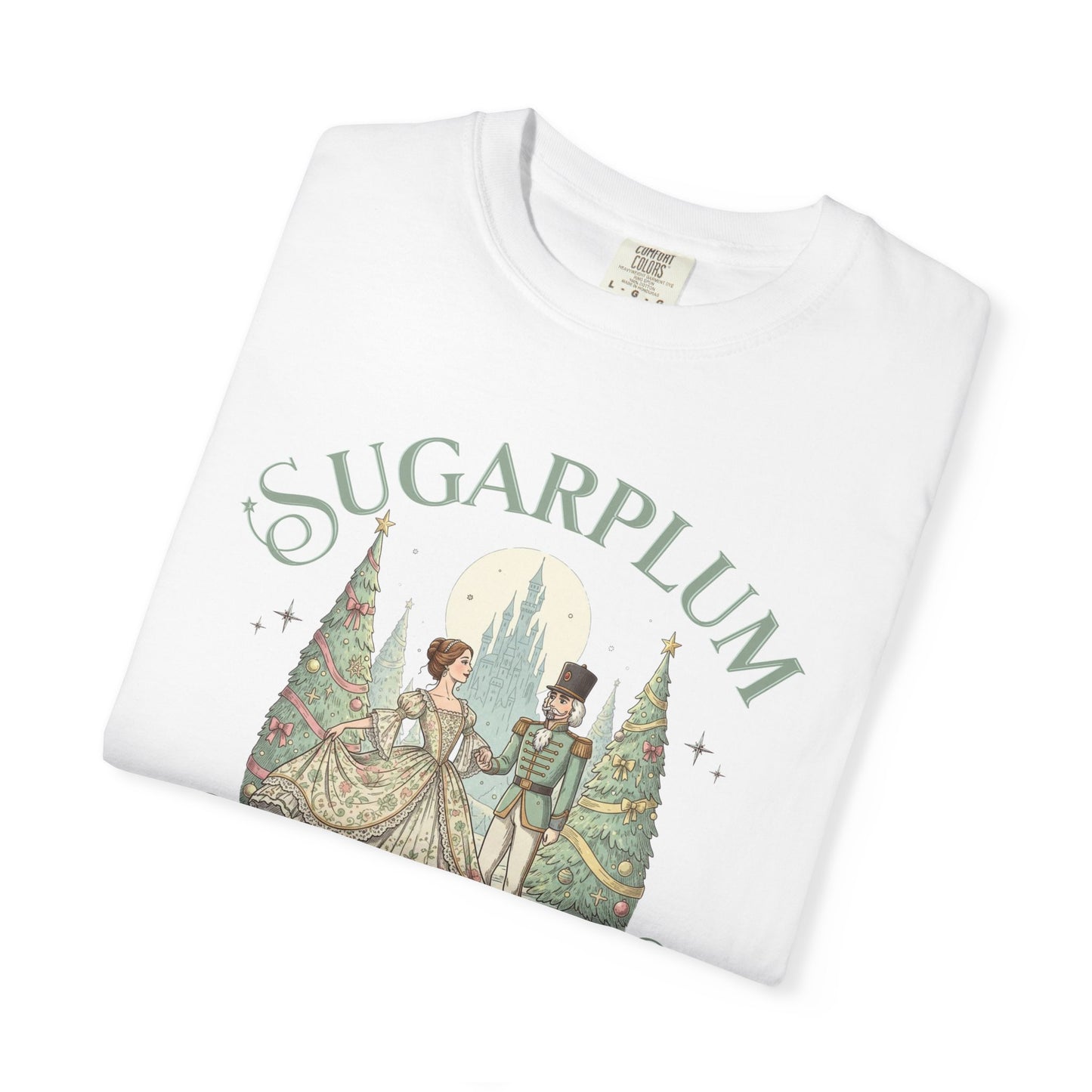 Nutcracker Ballet T-Shirt, Sugar Plum Fairy Christmas Tee, Holiday Dance Shirt, Coquette Pastel Christmas Gift T-Shirt Printify