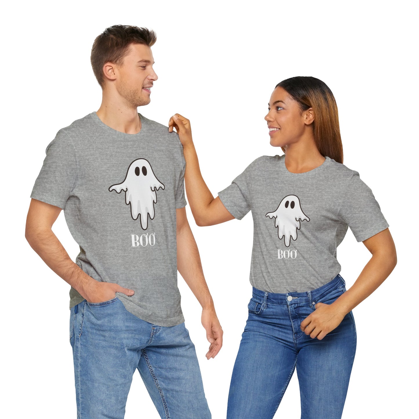 Halloween Ghost  TShirt,  Cute Ghost Shirt, Spooky Season Tee, Halloween Party T-Shirt, Autumn Style T Shirt, Trick or Treating Style, T-Shirt Printify   