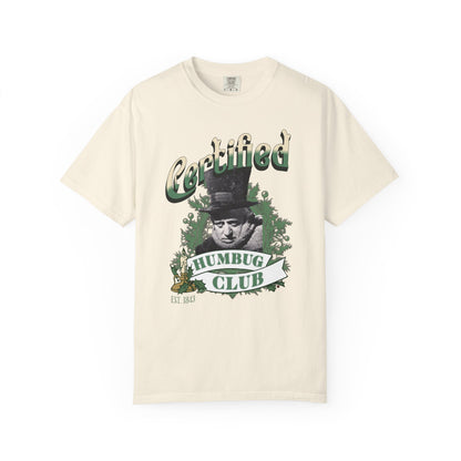 A Christmas Carol Shirt Certified Humbug Club T-Shirt | Vintage Style Unisex Tee for Holiday Fun, Christmas, Gift, Humor, T-Shirt Printify Ivory S