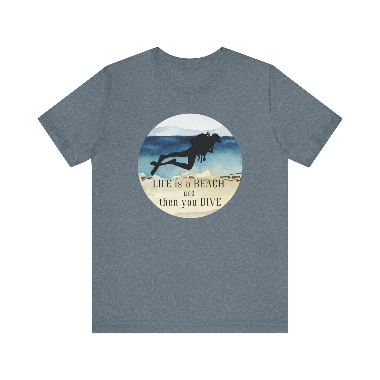 Scuba Diving Gift, Scuba Diving Shirt, Scuba Diver Gift, Scuba Lover Gift, Ocean Lover TShirt Gifts For Scuba Divers, Water Fun Tee, Snorke T-Shirt Printify Heather Slate XS 