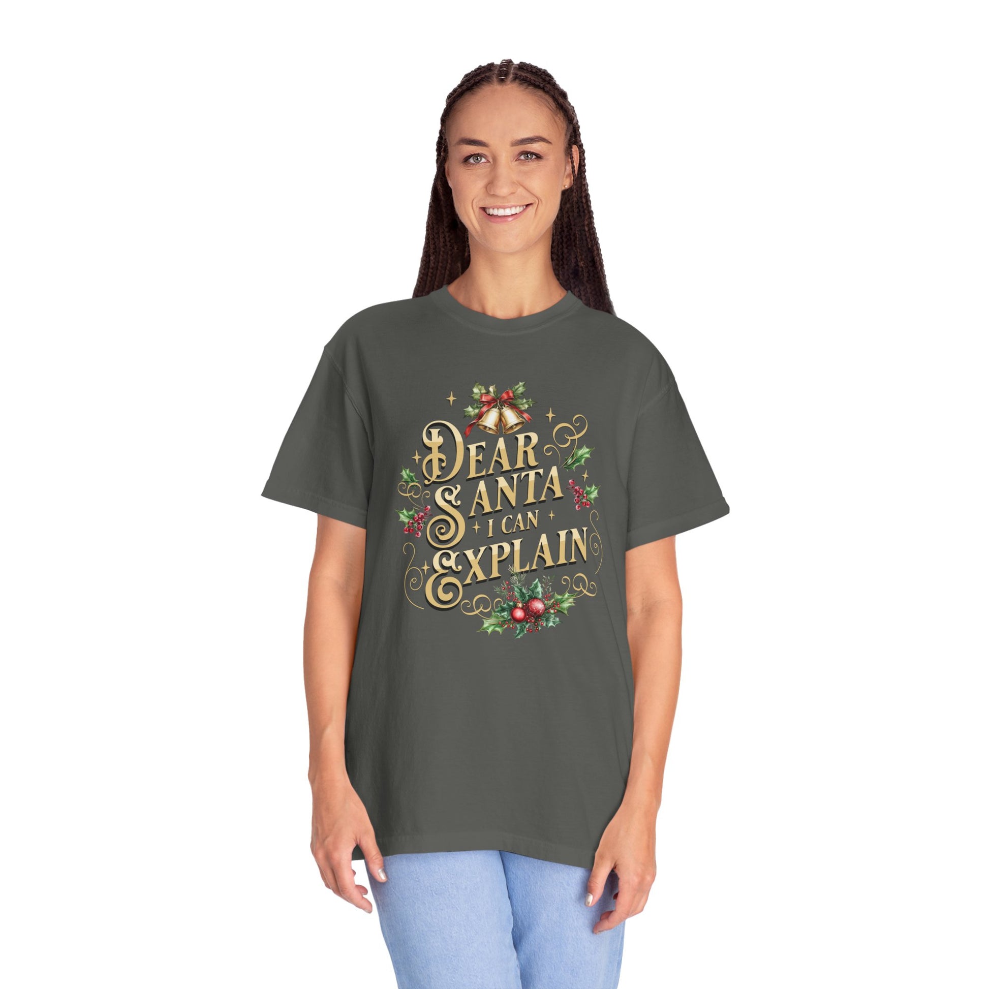 I Can Explain Christmas T-Shirt, Funny Holiday Gift, Dear Santa I'm the Reason Why Tee, Unisex Casual Wear, Festive Apparel T-Shirt Printify