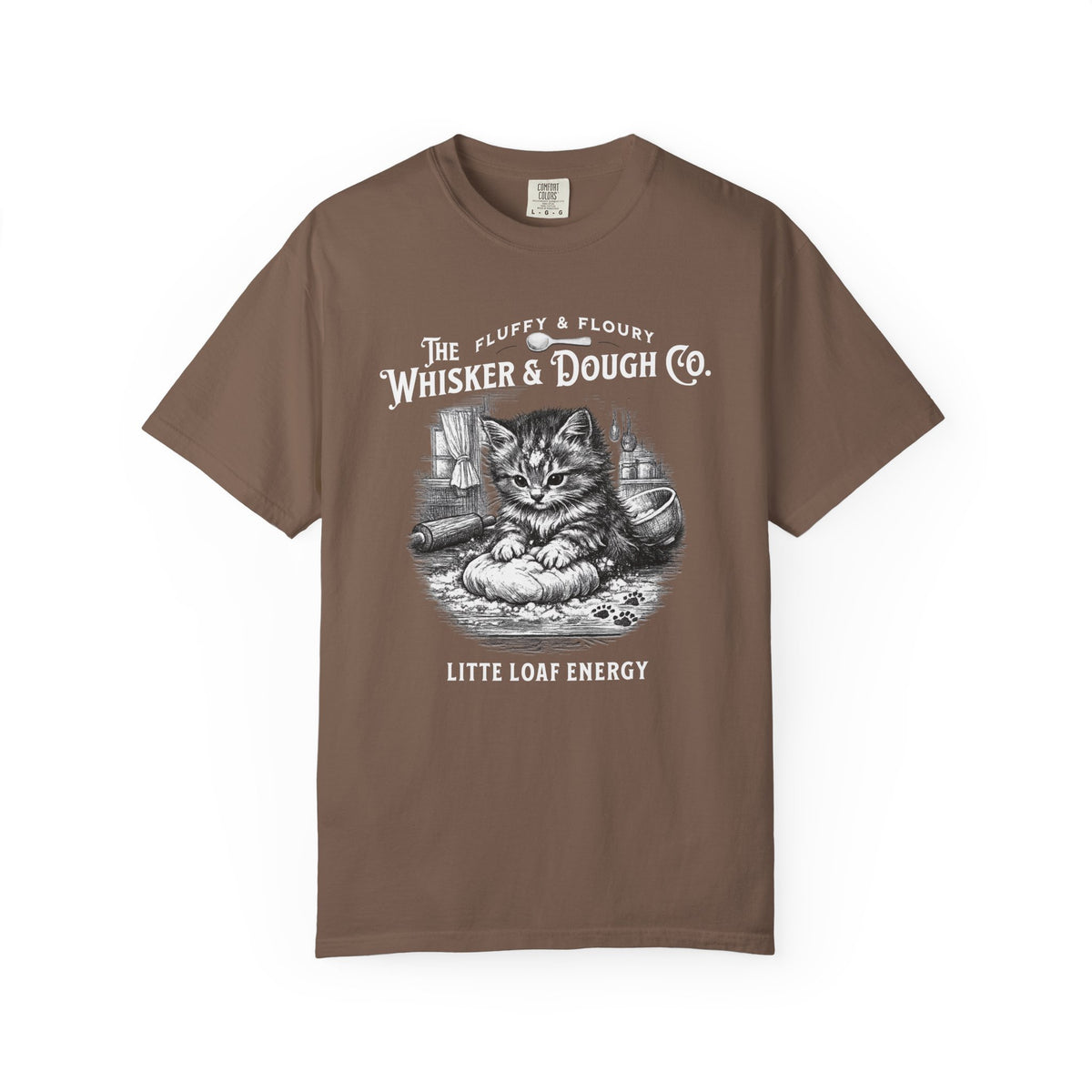 Whisker & Dough Co. Cat Illustration T-shirt | Little Loaf Energy