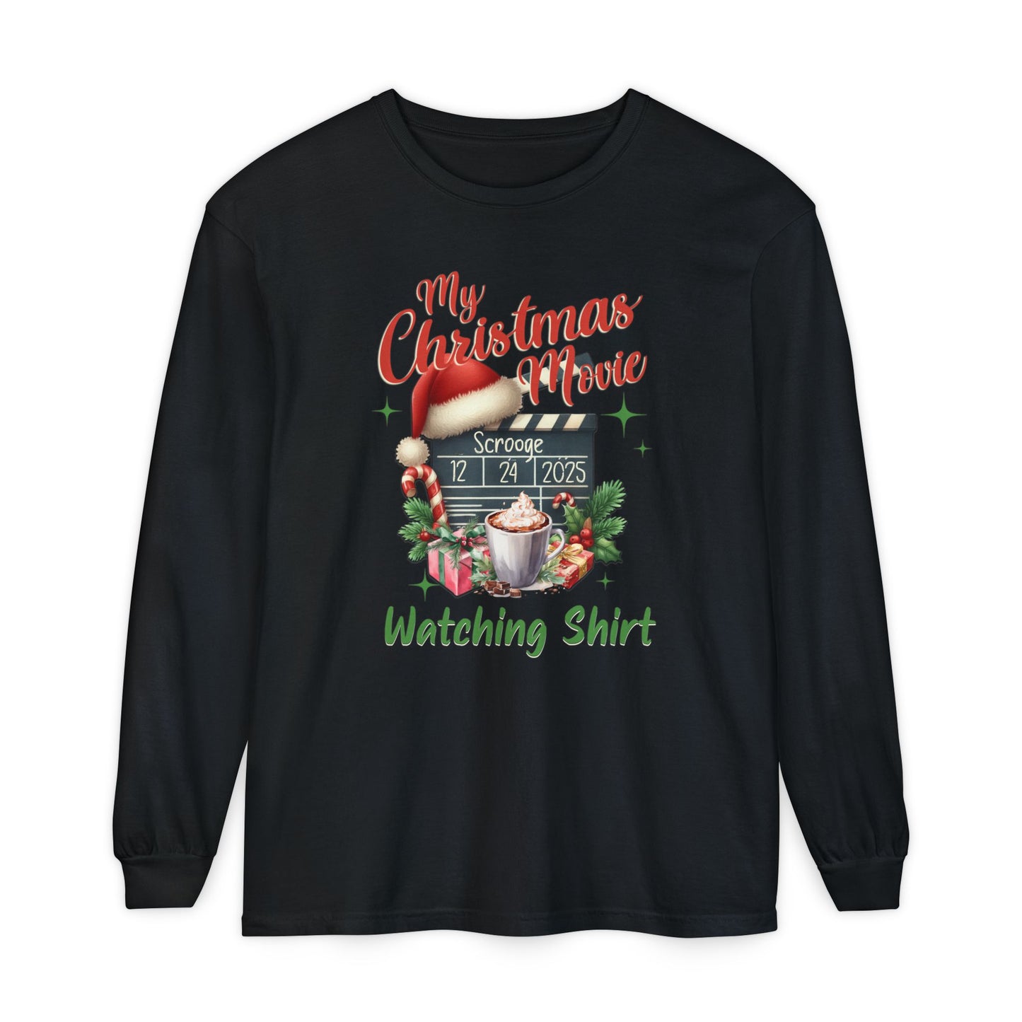 Unisex Garment-dyed Long Sleeve T-Shirt Long-sleeve Printify Black S