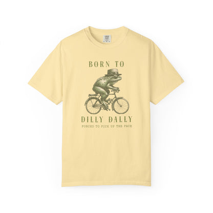 Dilly Dally Funny Frog T-Shirt Retro Froggy Meme Shirt Vintage Frog And Toad Aesthetic Frog Lover Gift For Her Birthday Viral Trendy Shirt T-Shirt Printify Banana S