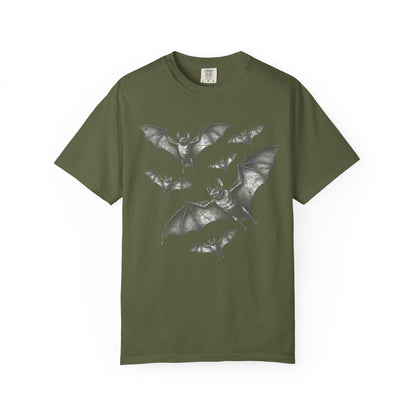 Bat Retro Goth TShirt Vintage Grunge Style Bat Shirt For Halloween Party Spooky Vibes Witchy Dark Academia Comfort Colors Oversized Shirt T-Shirt Printify