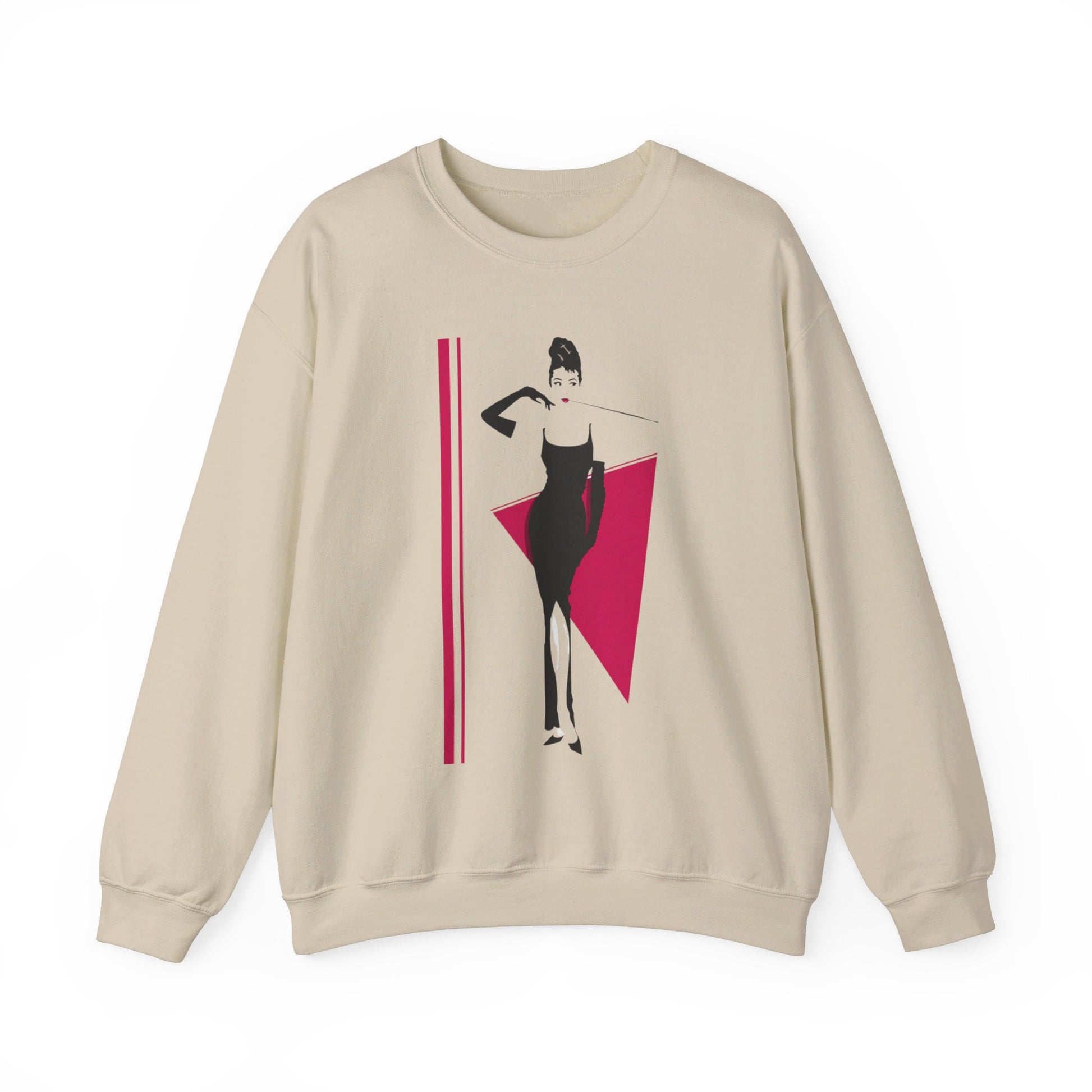 Breakfast at Tiffany's T & Co Sweatshirt , Classic Audrey Crew, Girls Brunching Weekend Sweater, Women's Shirt, Truman Capote Fan Gift Sweatshirt Printify S Sand 