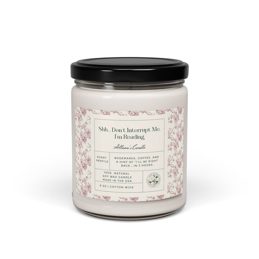 Personalized Soy Candle Funny Book Lover Gift For Mom Custom Gift Book Club Gift For Her Birthday Booknerd Candle Gift For Reader Bookworm Home Decor Printify Clean Cotton 9oz