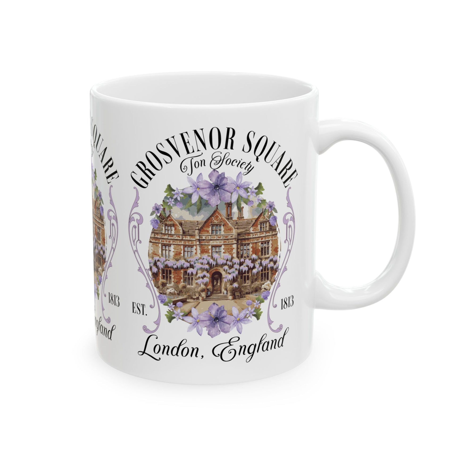 Grosvenor Square Mayfair Coffee Mug Regency England Ton Society Galla Gift Fan Of Historical Drama Romance Reader Gift Bookclub Gift For BFF Mug Printify   