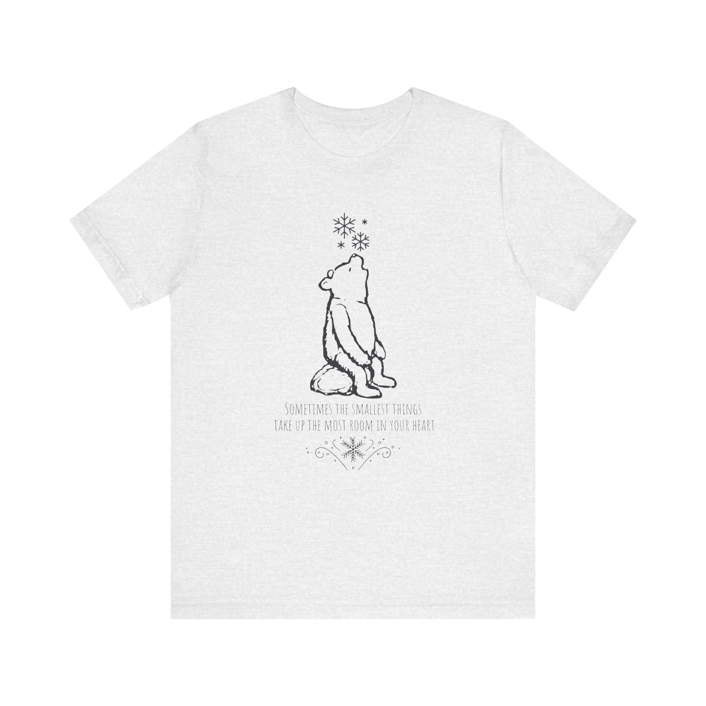 Winnie The Pooh Christmas Shirt, Pooh Bear Holiday T-Shirt, Family Matching Christmas Vacation Tshirts, A.A. Milne Shirt,  Book Lover Gifts T-Shirt Printify Ash XS 