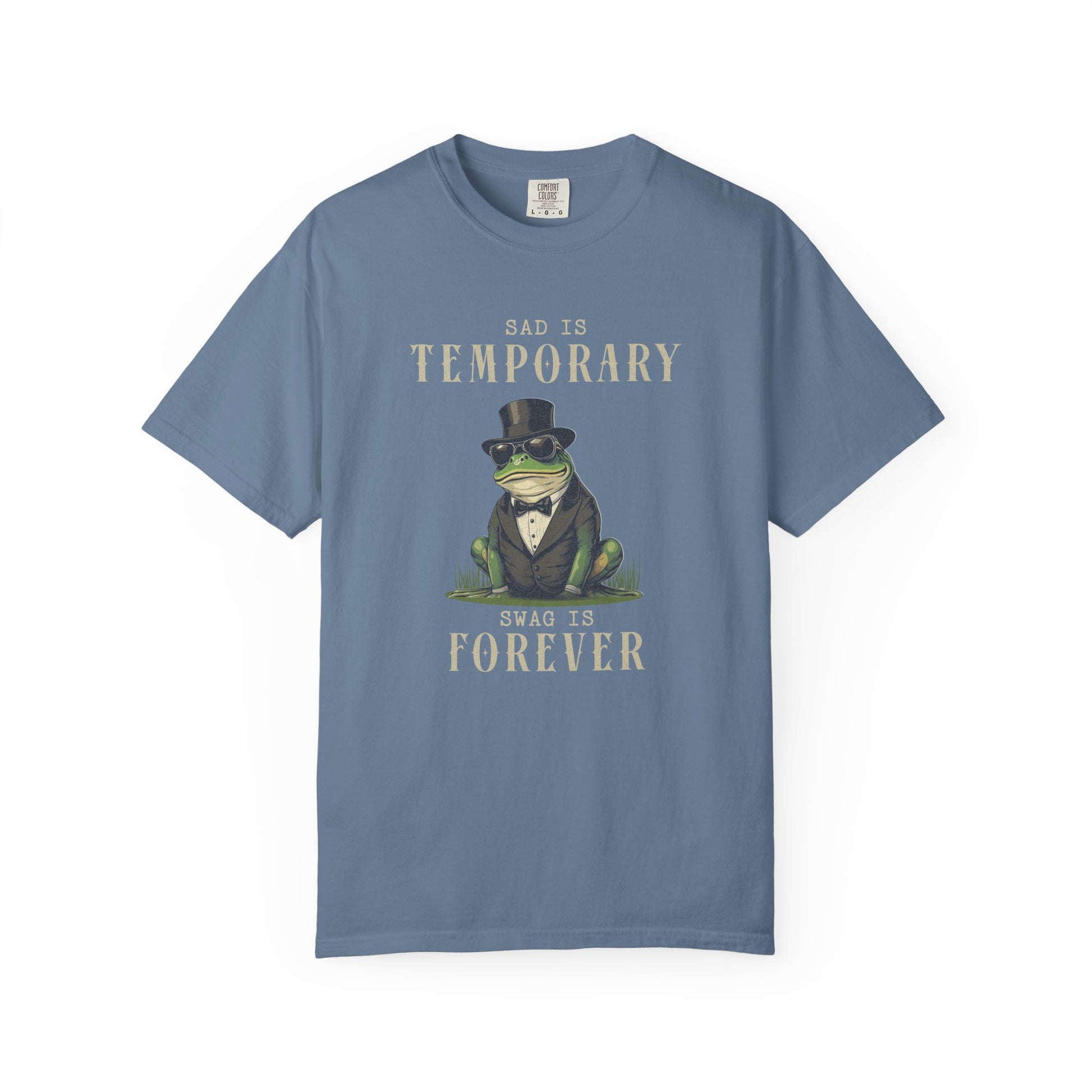Funny Frog T-Shirt Retro Self Care Froggy Meme Shirt Vintage Frog And Toad Aesthetic Frog Lover Gift For Her Birthday Viral Trendy Shirt T-Shirt Printify Blue Jean S
