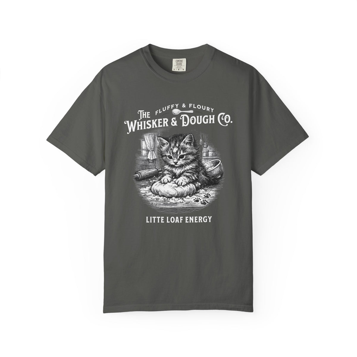Whisker & Dough Co. Cat Illustration T-shirt | Little Loaf Energy