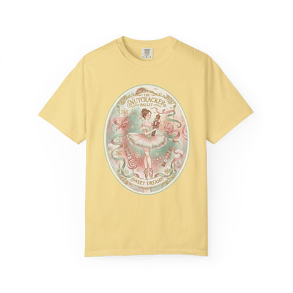 Nutcracker Ballet T-Shirt, Sugar Plum Fairy Christmas Tee, Holiday Dance Shirt, Coquette Pastel Christmas Gift T-Shirt Printify Butter S