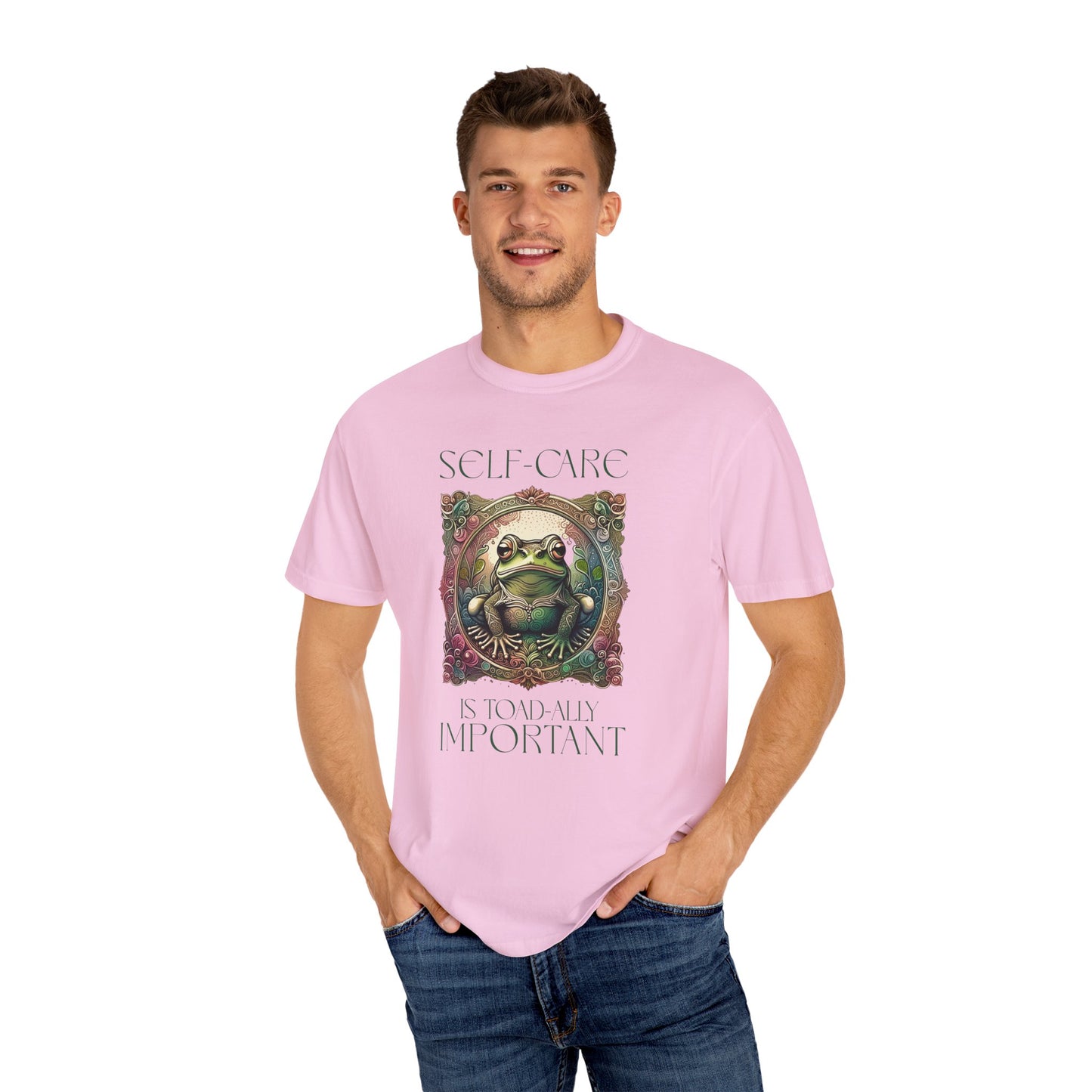 Green Yoga Frog Self-Care Is Toad-ally Important Unisex T-Shirt, Casual Wear, Highlander Fan Gift,