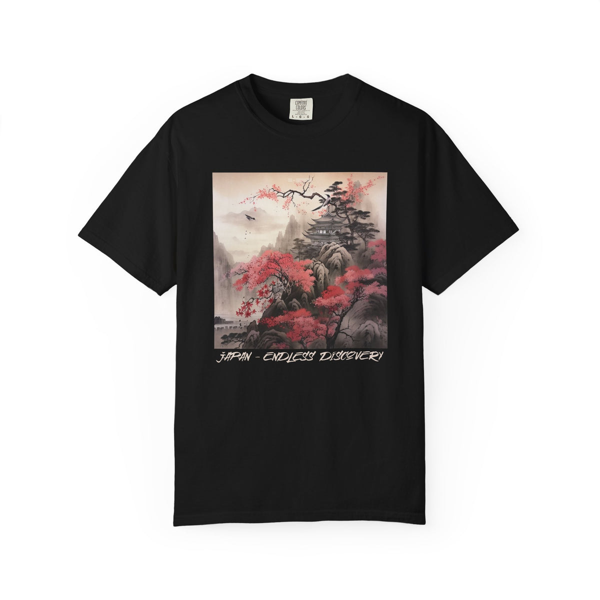 Japanese Mountain T-Shirt Pretty Sumi-e Style Japan Landscape Ink Painting Gift For Her Japanese Vacation Vintage Japanese Aesthetic Tee