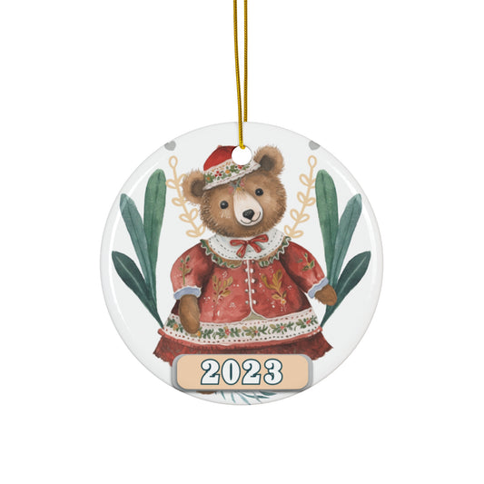 Christmas 2023 Ornament, Scandinavian, Swedish Decoration, Holiday Gift Idea, Heirloom Keepsake, Host Gift Exchange, Family Xmas Tree Bauble Home Decor Printify Circle One Size 