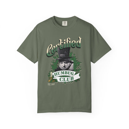 A Christmas Carol Shirt Certified Humbug Club T-Shirt | Vintage Style Unisex Tee for Holiday Fun, Christmas, Gift, Humor, T-Shirt Printify Moss S