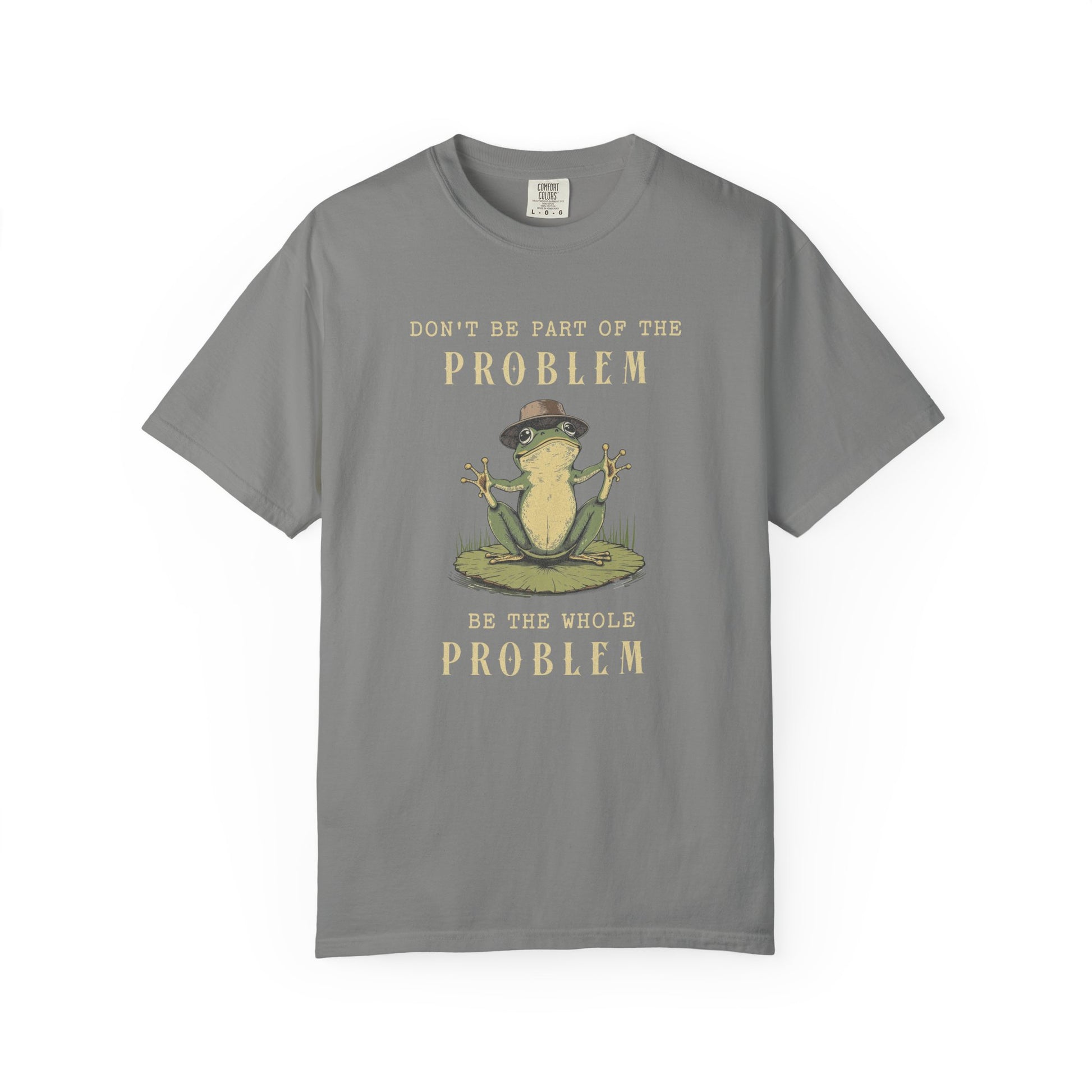 Funny Frog T-Shirt Retro Self Care Froggy Meme Shirt Vintage Frog And Toad Aesthetic Frog Lover Gift For Her Birthday Viral Trendy Shirt T-Shirt Printify Granite S