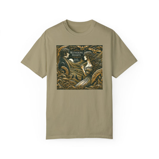 Wuthering Heights T-Shirt Emily Brontë Romantasy Literarure Shirt Bookish Academia Gift For Her Birthday Heathcliffe Bookclub Booknerd Tee T-Shirt Printify Khaki S