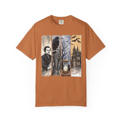 Edgar Allan Poe T-Shirt Gothic Graphic Tee The Raven Nevermore Quote Horror Literature Shirt Dark Academia Aesthetic Halloween Party Gift T-Shirt Printify Yam S