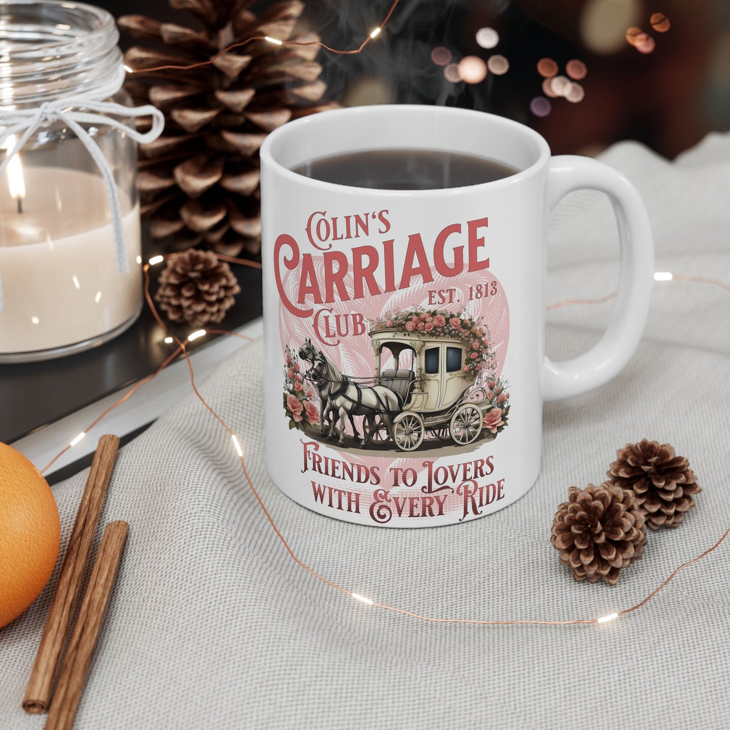 Colins Carriage Club Mug Regency England Ton Society Gift For Bridgerton Fan Historical Drama Penelope Romance Reader Gift Bookclub Gift Mug Printify   