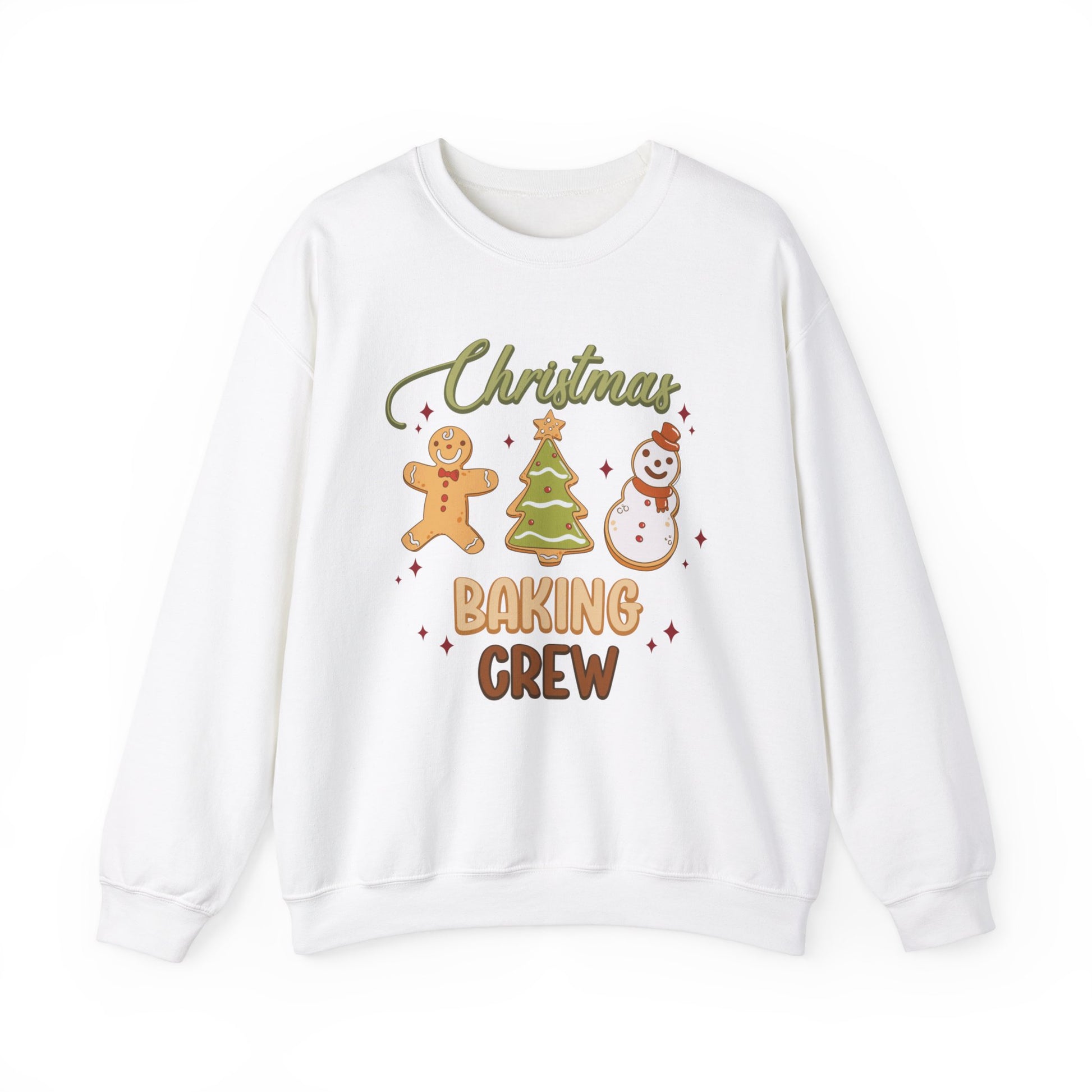 Christmas Baking Crew Sweatshirt, Christmas Baking Team Matching Sweater, Christmas Baking Women's Christmas Shirts, Christmas Cookie Crew Sweatshirt Printify S White 