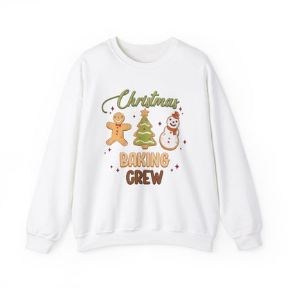 Christmas Baking Crew Sweatshirt, Christmas Baking Team Matching Sweater, Christmas Baking Women's Christmas Shirts, Christmas Cookie Crew Sweatshirt Printify S White 