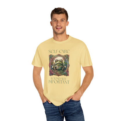 Green Yoga Frog Self-Care Is Toad-ally Important Unisex T-Shirt, Casual Wear, Highlander Fan Gift,