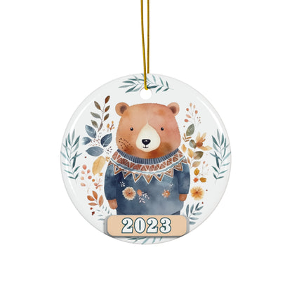 Christmas 2023 Ornament, Scandinavian, Swedish Decoration, Holiday Gift Idea, Heirloom Keepsake, Host Gift Exchange, Family Xmas Tree Bauble Home Decor Printify Circle One Size 