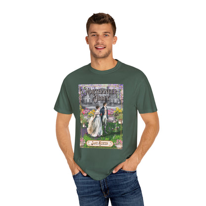 Jane Austen Comfort Colors TShirt, Northanger Abbey Historical Romance, Bookish Literary Jane Austen Fan Art Gift, Gift for Her Bookclub Tee T-Shirt Printify   