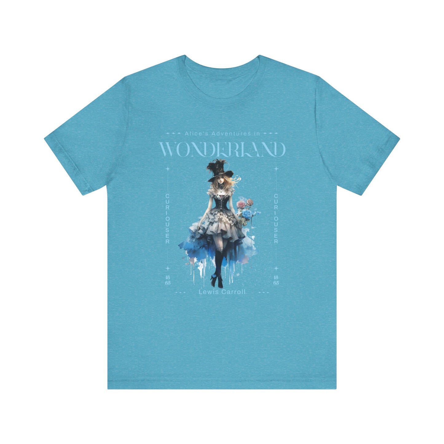 3001 Unisex Jersey Short Sleeve Tee Alice in Wonderland T-Shirt Printify Heather Aqua S 