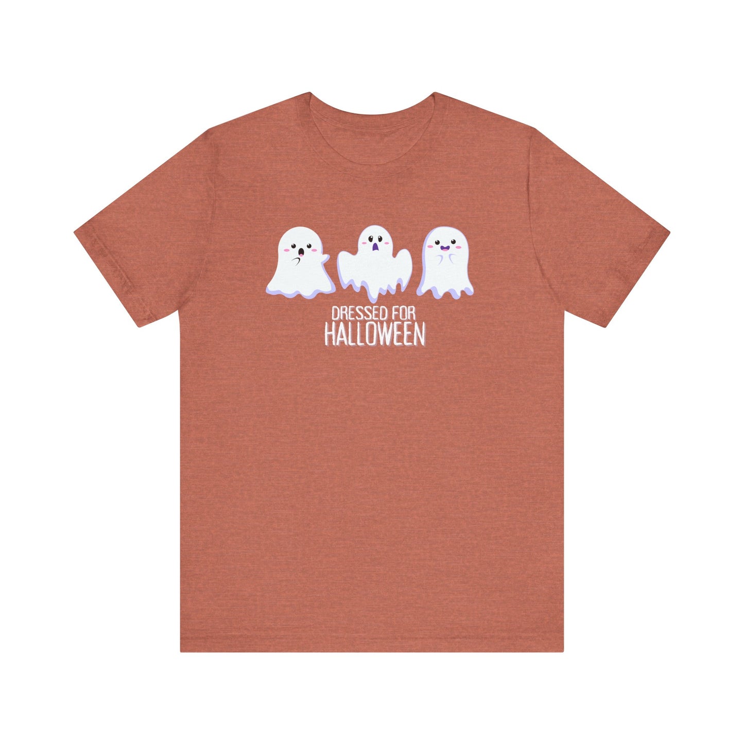 Halloween Cute Ghosts TShirt, Spooky Season Tee, Trick or Treating Shirt, Halloween Party T-Shirt, Funny Ghost Graphic T Shirt T-Shirt Printify Heather Clay XS 