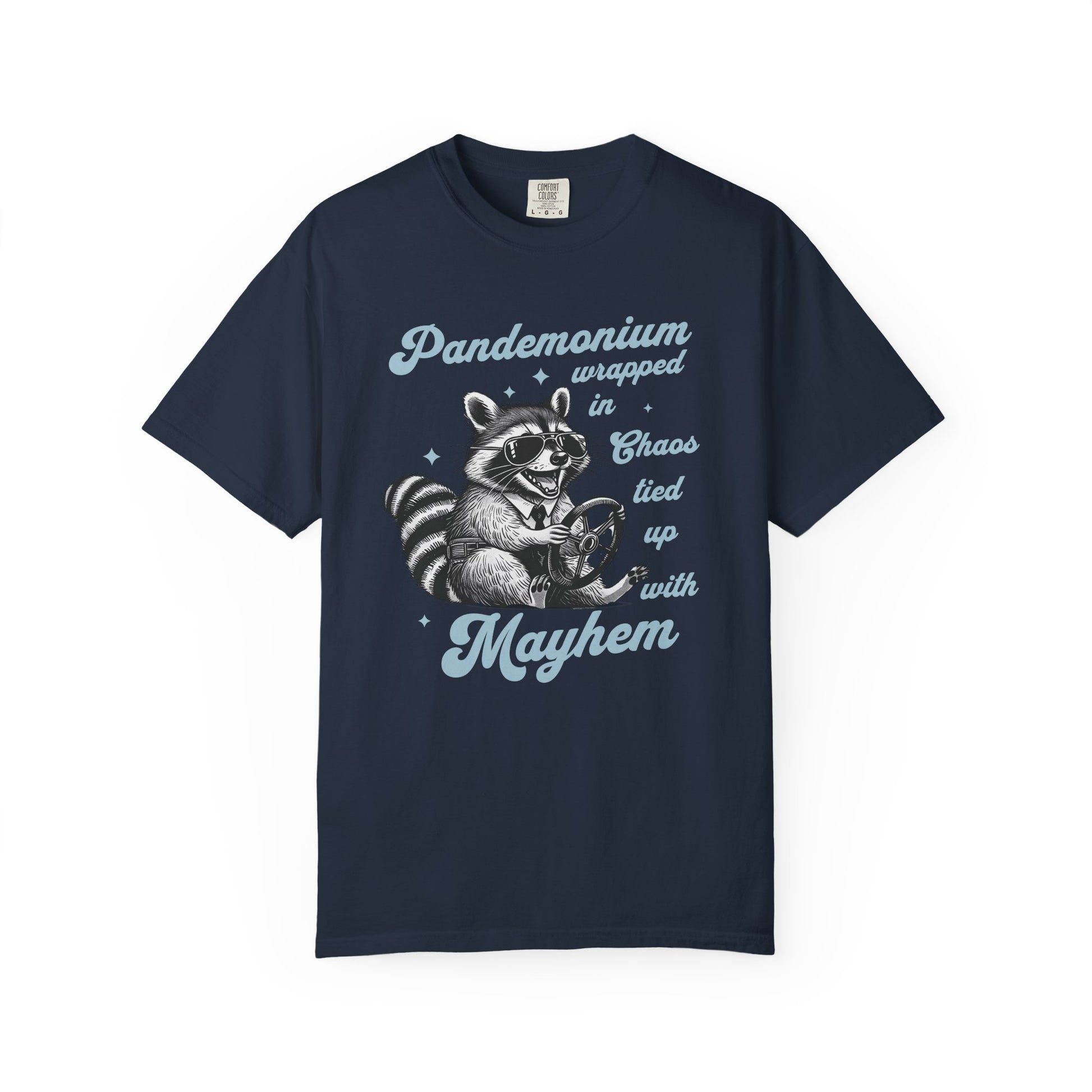 Retro Funny Sarcastic Racoon Lover T-Shirt Trash Panda Funny Animal Lover Shirt Unique Gift for Animal Lovers Viral Trendy Gift For Birthday T-Shirt Printify Navy S