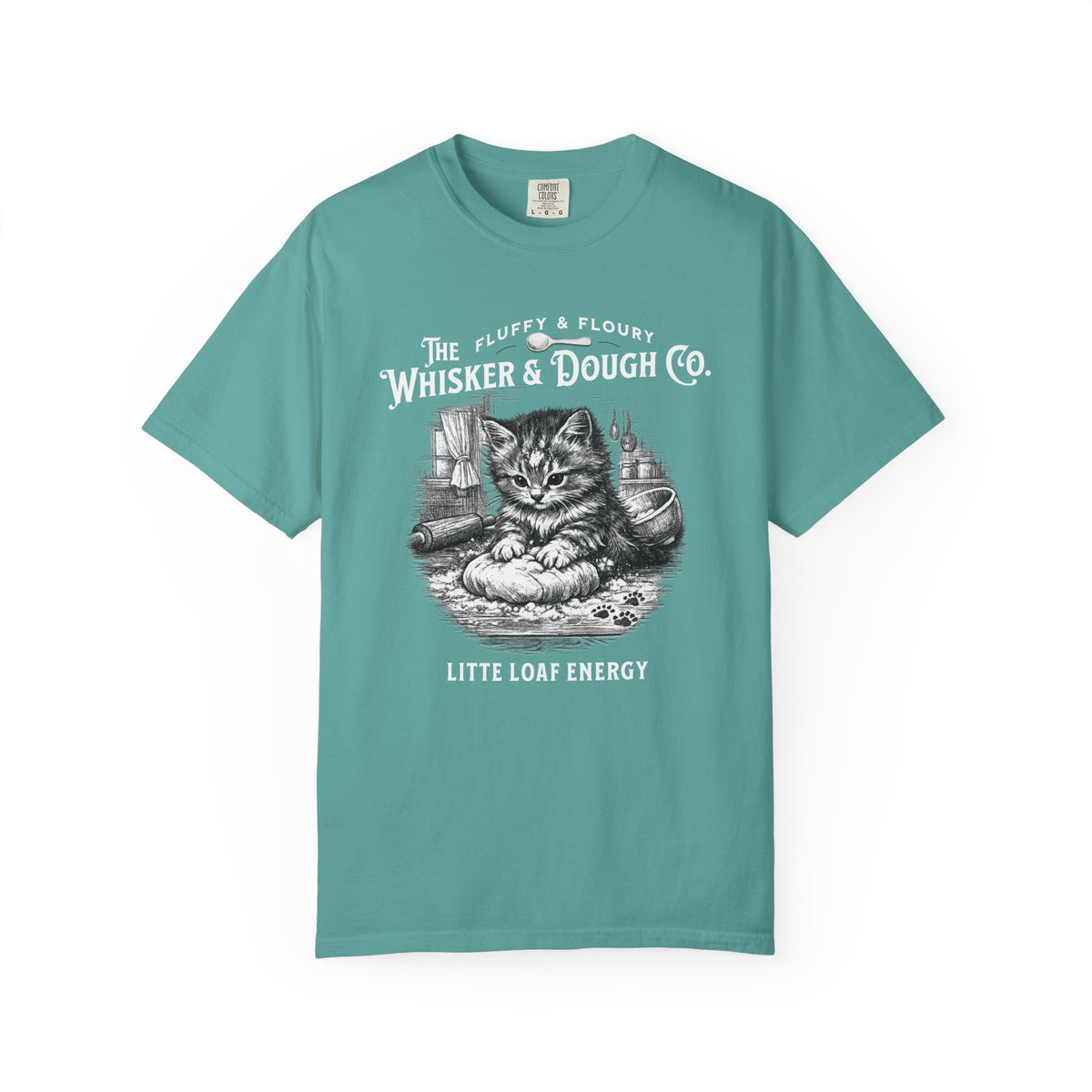 Whisker & Dough Co. Cat Illustration T-shirt | Little Loaf Energy