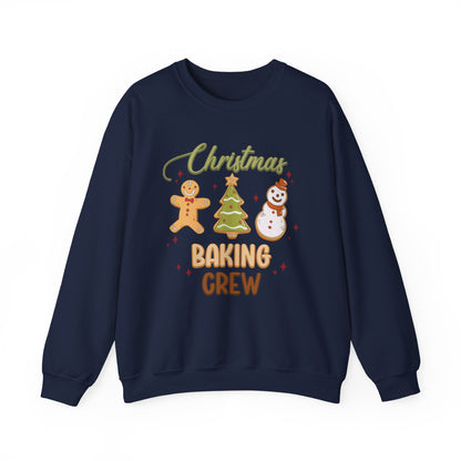 Christmas Baking Crew Sweatshirt, Christmas Baking Team Matching Sweater, Christmas Baking Women's Christmas Shirts, Christmas Cookie Crew Sweatshirt Printify S Navy 